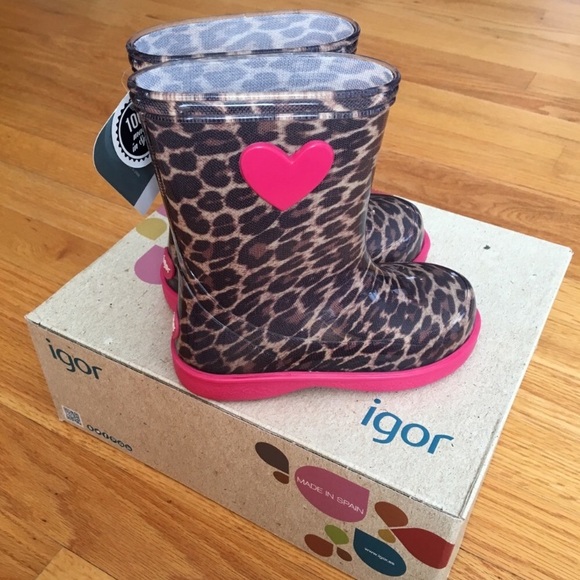 Igor Other - IGOR Pipo Leo Toddler Girl’s Heart Rain Boots (25)
